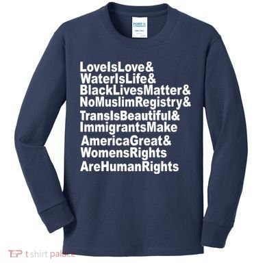 Revolutionary Intersectional Love Is Love Kids Long Sleeve Shirt