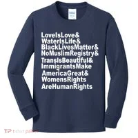 Revolutionary Intersectional Love Is Love Kids Long Sleeve Shirt thumb 0
