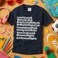 Revolutionary Intersectional Love Is Love Kids T-Shirt thumb 3