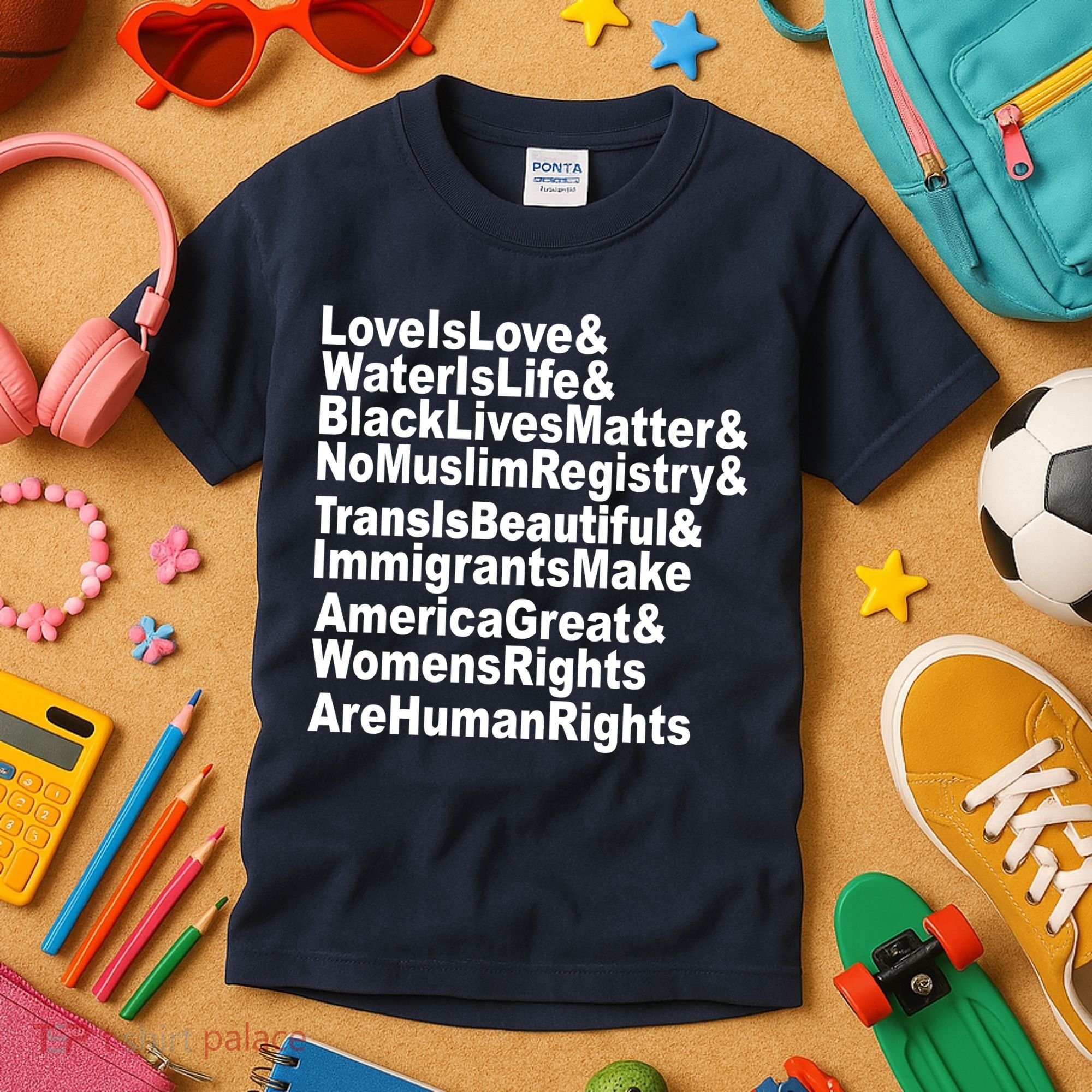 Revolutionary Intersectional Love Is Love Kids T-Shirt