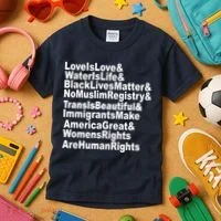 Revolutionary Intersectional Love Is Love Kids T-Shirt thumb 3