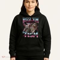 Rizz Em With The Tism Racoon Funny Oddly Specific Dank Meme Hoodie thumb 5