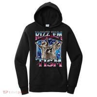 Rizz Em With The Tism Meme Autistic Raccoon Funny Rizz Gift Women's Hoodie thumb 0