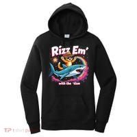 Rizz Em With The Tism Humor Cat Shark Autism Awareness Women's Hoodie thumb 0