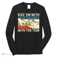 Rizz Em With The Tism Rizzler Joke Meme Rizzling Squirrel Long Sleeve Shirt thumb 0