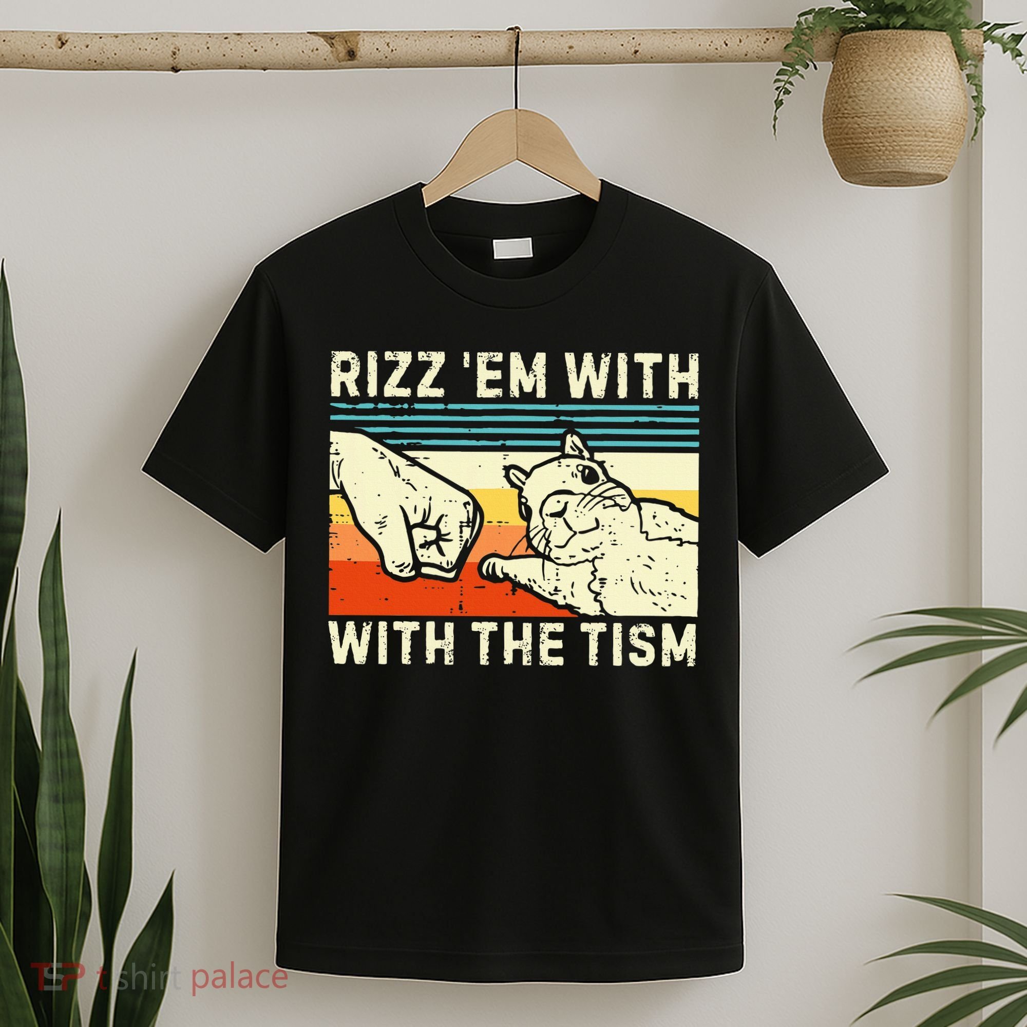 Rizz Em With The Tism Rizzler Joke Meme Rizzling Squirrel T-Shirt
