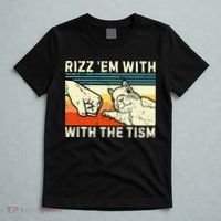 Rizz Em With The Tism Rizzler Joke Meme Rizzling Squirrel T-Shirt thumb 5