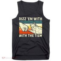 Rizz Em With The Tism Rizzler Joke Meme Rizzling Squirrel Tank Top thumb 0
