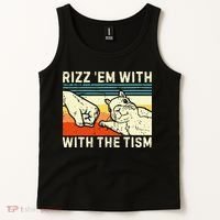 Rizz Em With The Tism Rizzler Joke Meme Rizzling Squirrel Tank Top thumb 2