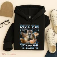 Rizz Em With The Tism Capybara Funny Oddly Dank Meme Hoodie thumb 4