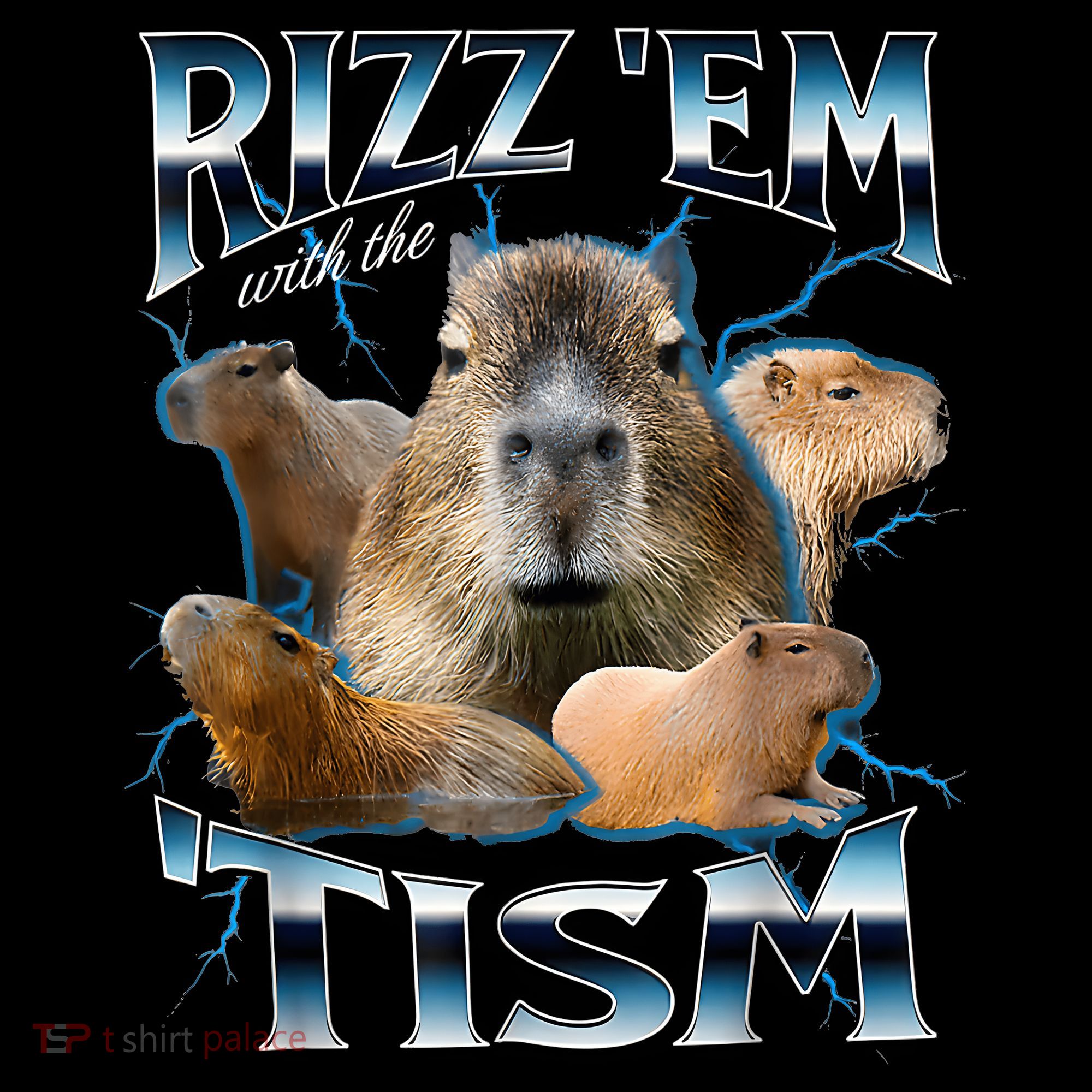 Rizz Em With The Tism Capybara Funny Oddly Dank Meme Coffee Mug