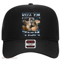Rizz Em With The Tism Capybara Funny Oddly Dank Meme Hat thumb 0