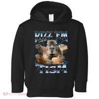 Rizz Em With The Tism Capybara Funny Oddly Dank Meme Toddler Hoodie thumb 0