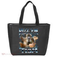 Rizz Em With The Tism Capybara Funny Oddly Dank Meme Tote Bag thumb 0