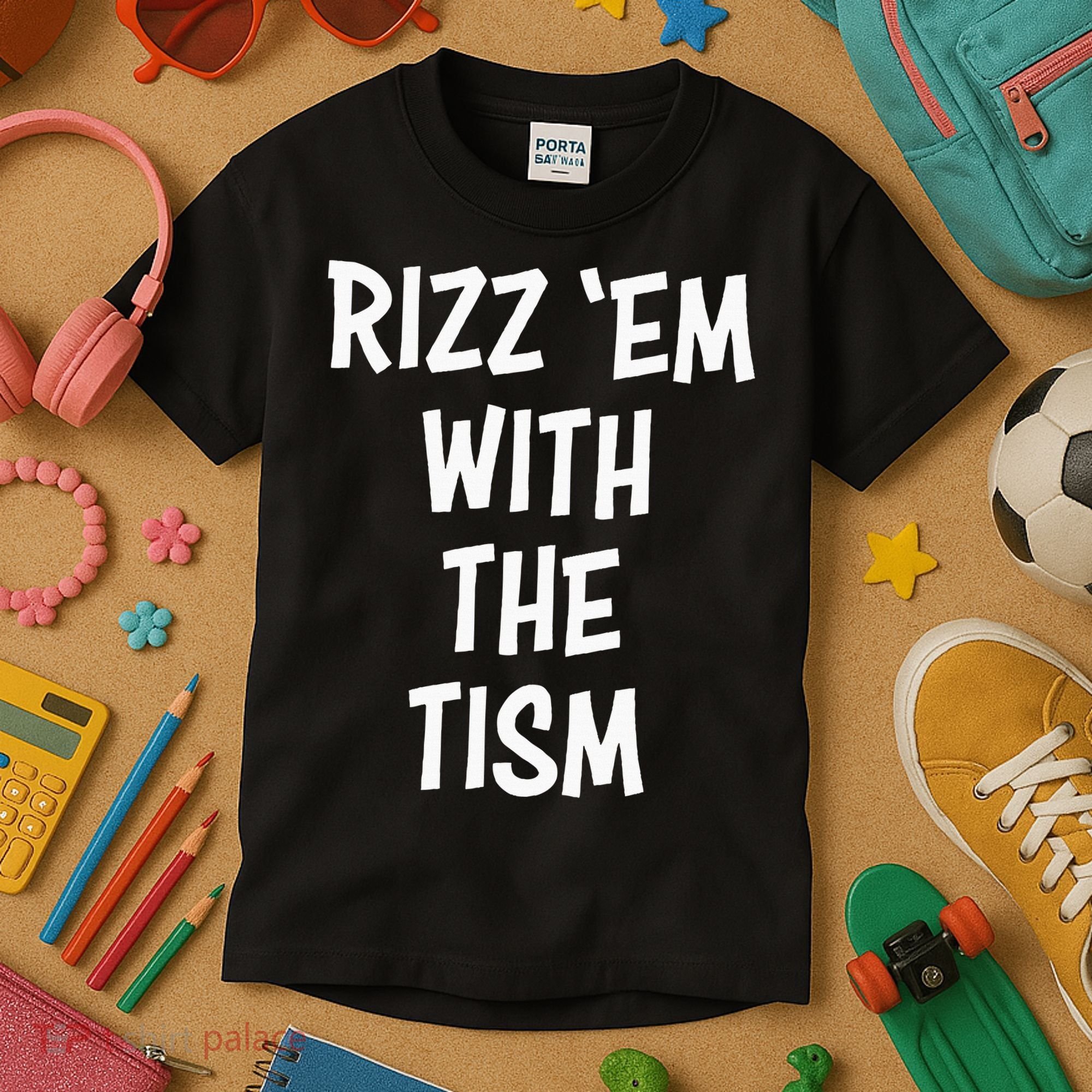 Rizz Em With The Tism Kids T-Shirt