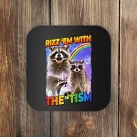 Rizz Em With The Tism Rizzler Ohio Rizz Coaster thumb 0