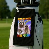 Rizz Em With The Tism Rizzler Ohio Rizz Golf Towel thumb 2