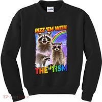 Rizz Em With The Tism Rizzler Ohio Rizz Kids Sweatshirt thumb 0