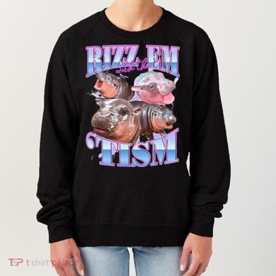 Rizz Em With The Tism Meme Moo Deng Women's Sweatshirt