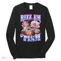 Rizz Em With The Tism Meme Moo Deng Long Sleeve Shirt thumb 0