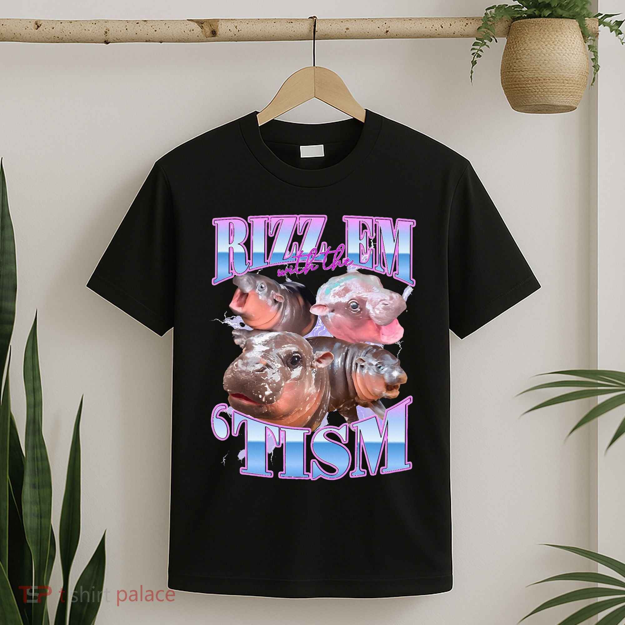 Rizz Em With The Tism Meme Moo Deng T-Shirt