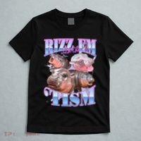 Rizz Em With The Tism Meme Moo Deng T-Shirt thumb 5