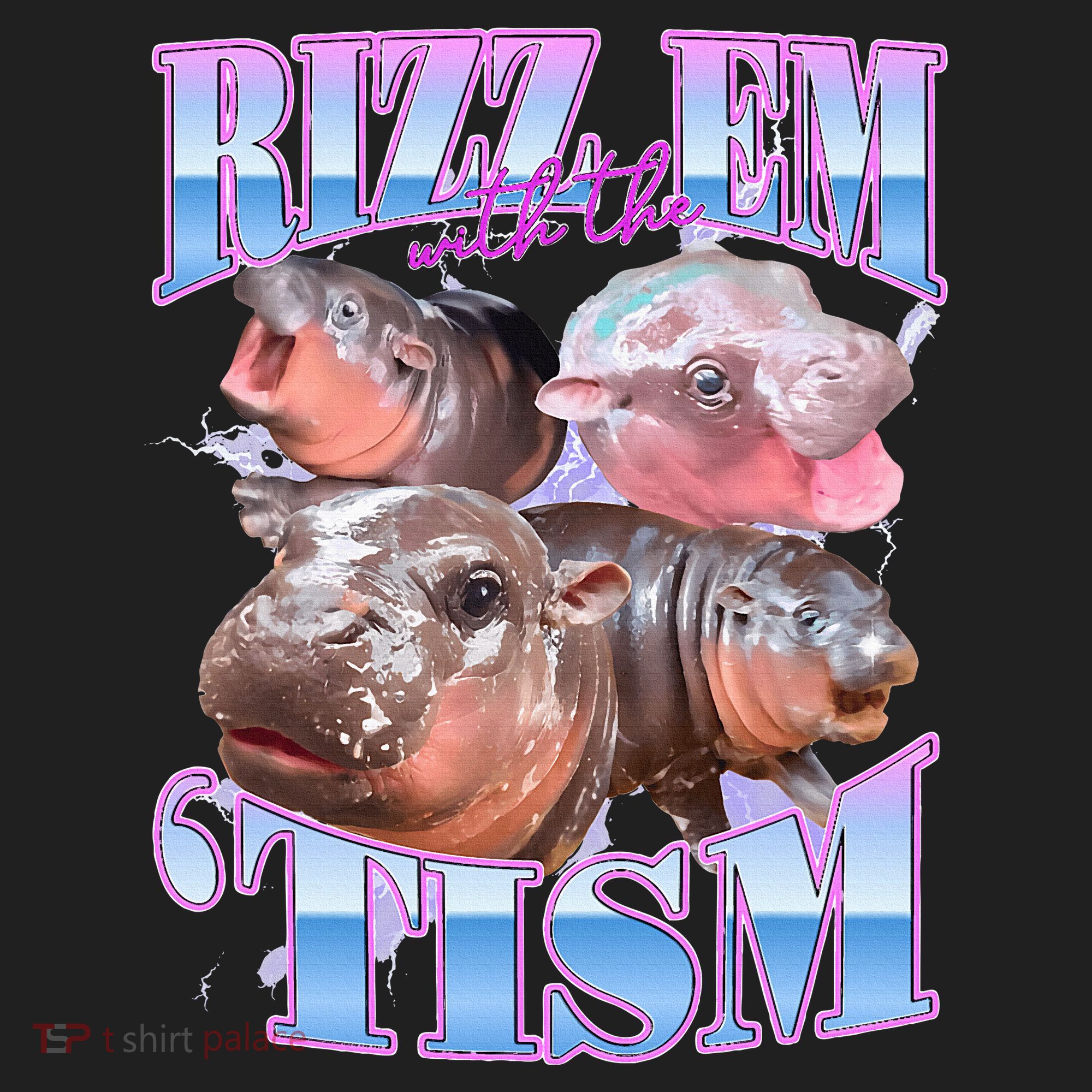 Rizz Em With The Tism Meme Moo Deng Beanie