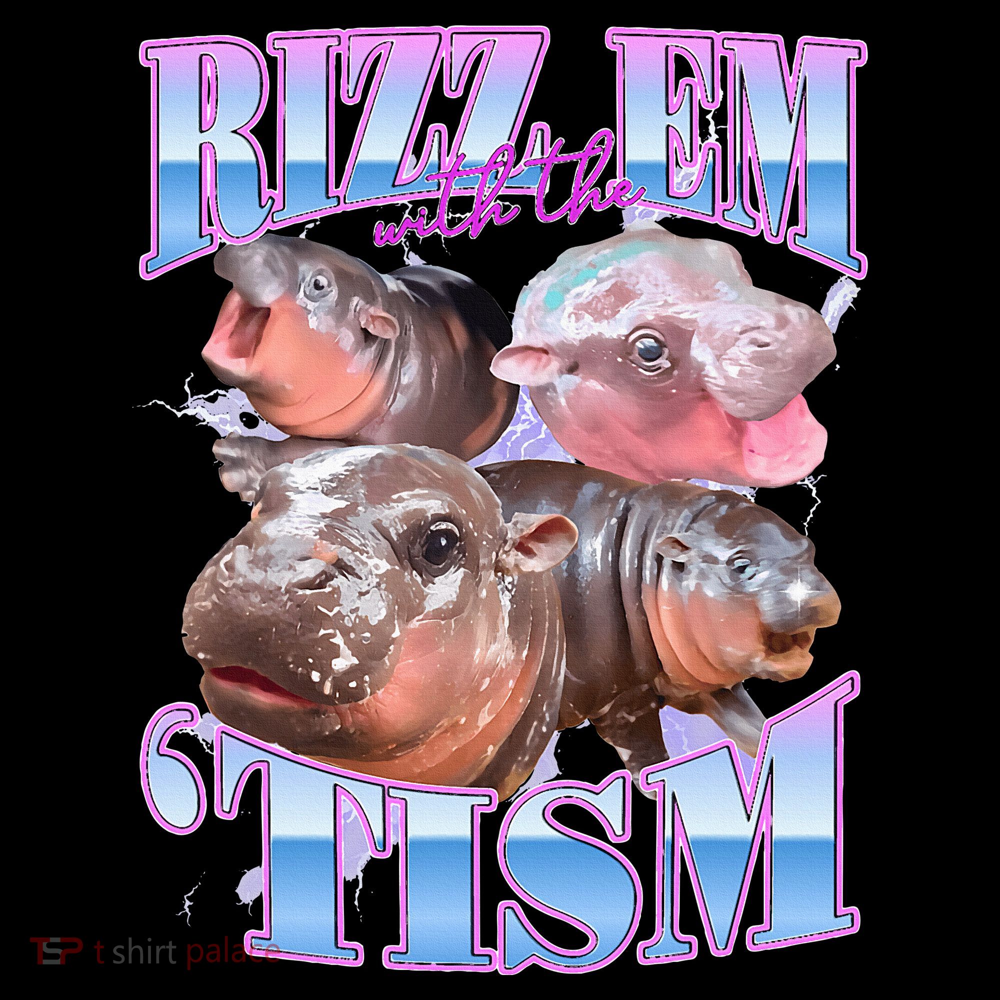Rizz Em With The Tism Meme Moo Deng Women's Hoodie