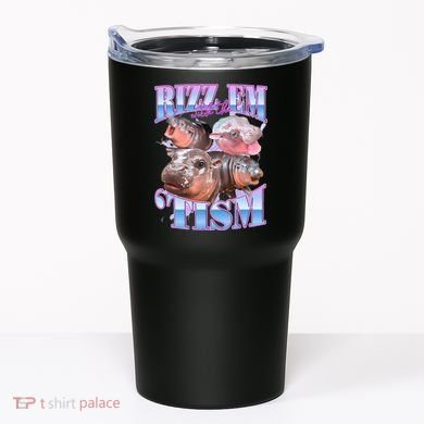 Rizz Em With The Tism Meme Moo Deng Tumbler