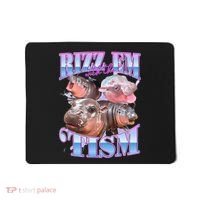 Rizz Em With The Tism Meme Moo Deng Mousepad thumb 0