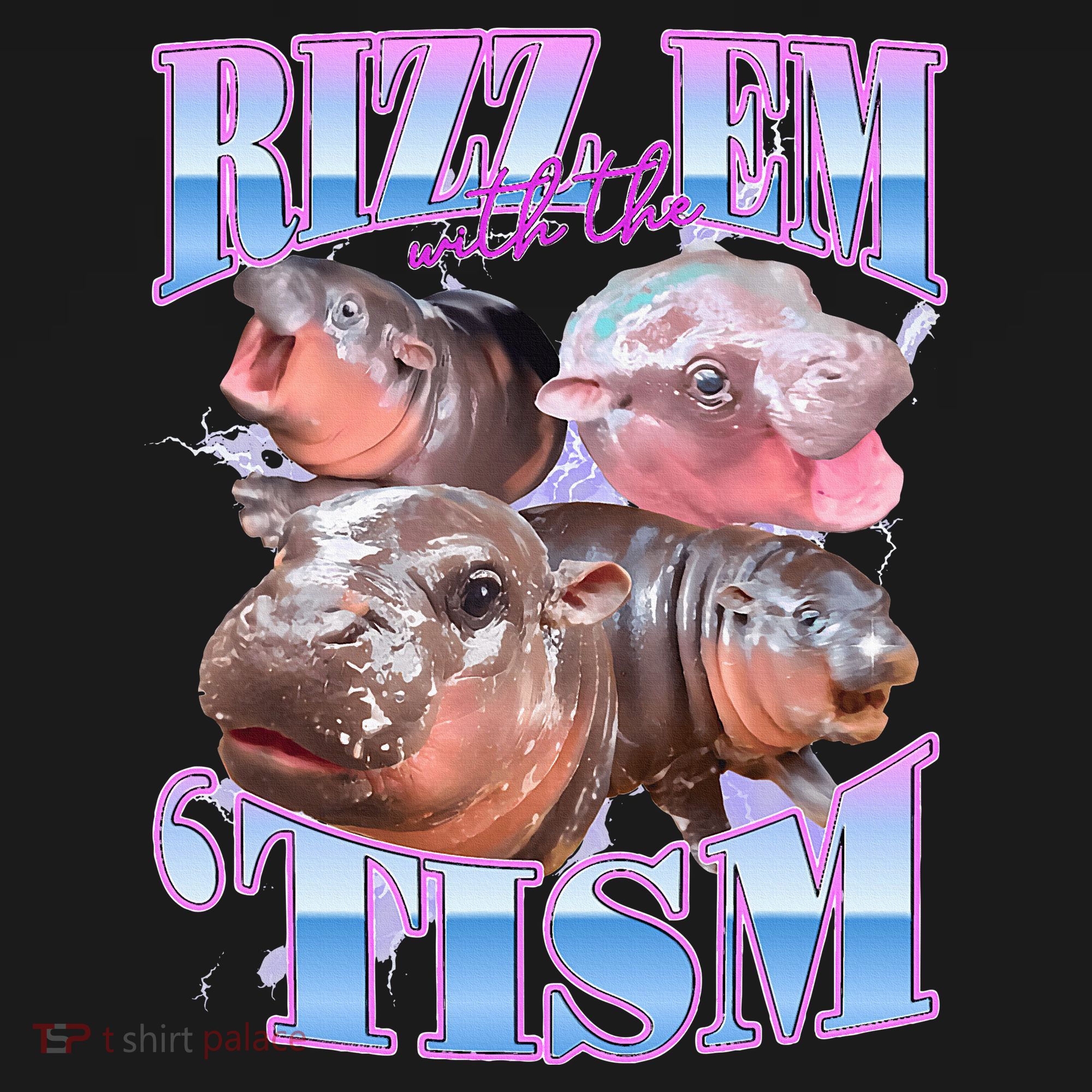 Rizz Em With The Tism Meme Moo Deng Mousepad