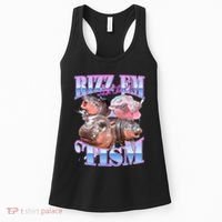 Rizz Em With The Tism Meme Moo Deng Women's Tank Top thumb 0