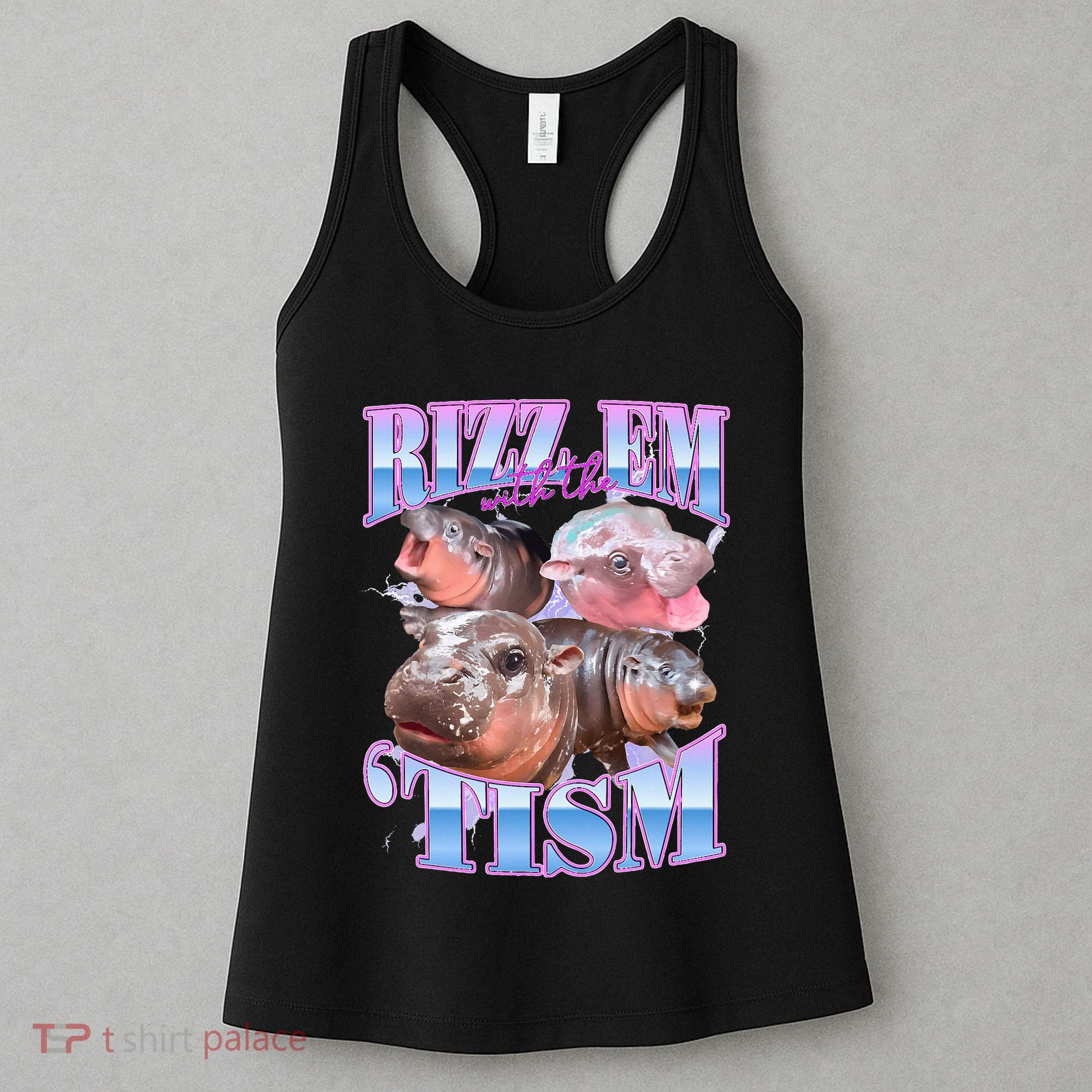 Rizz Em With The Tism Meme Moo Deng Women's Tank Top