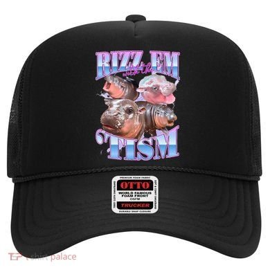 Rizz Em With The Tism Meme Moo Deng Hat