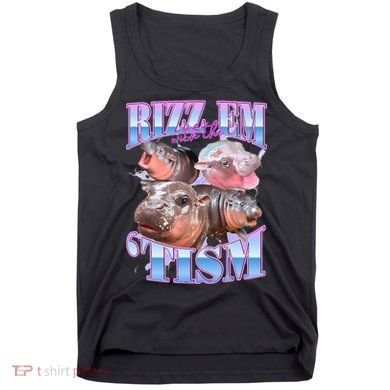 Rizz Em With The Tism Meme Moo Deng Tank Top