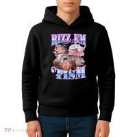 Rizz Em With The Tism Meme Moo Deng Kids Hoodie thumb 4