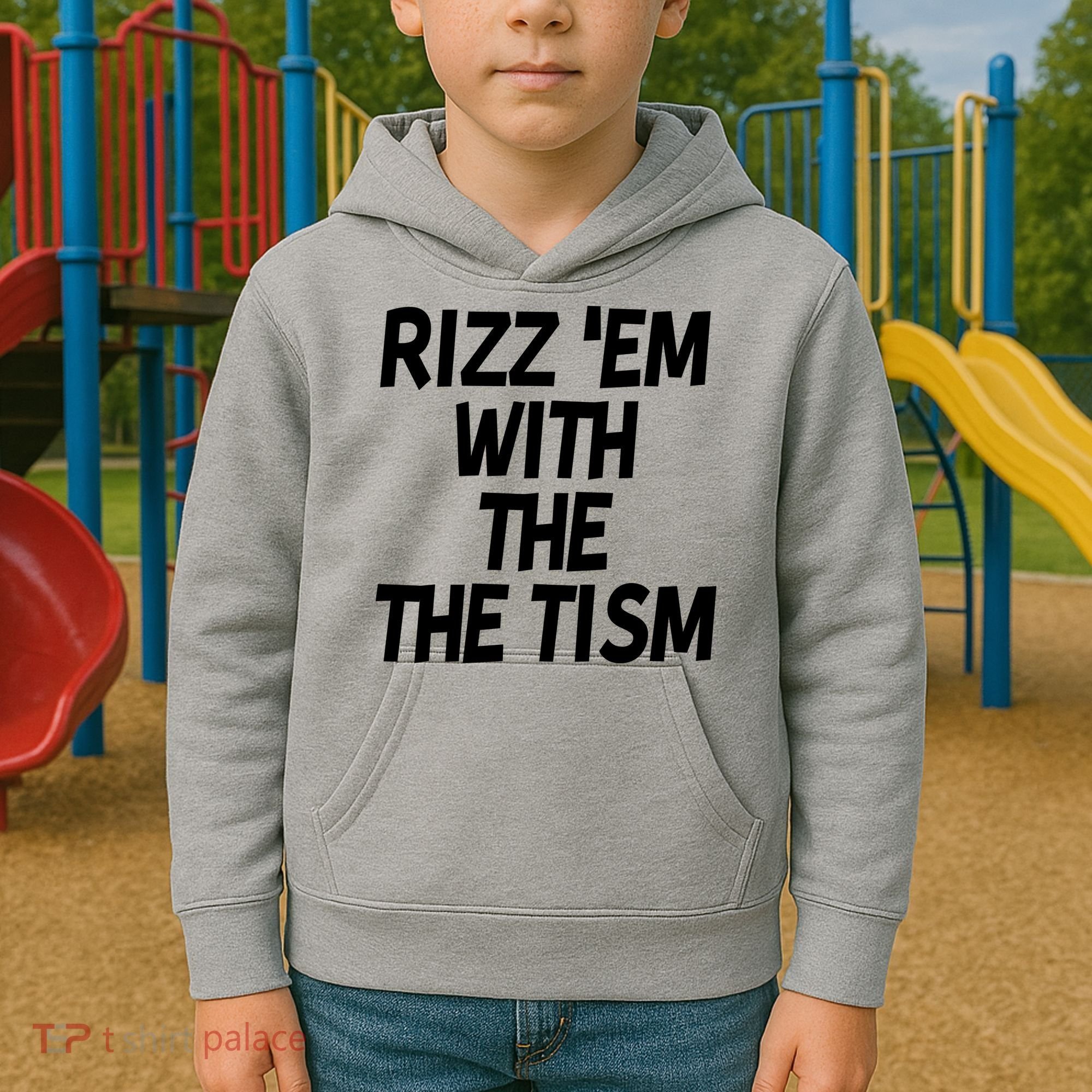 Rizz Em With The Tism Kids Hoodie