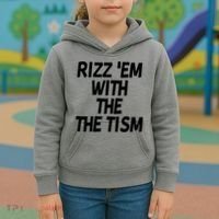 Rizz Em With The Tism Kids Hoodie thumb 3