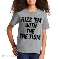 Rizz Em With The Tism Kids T-Shirt thumb 2