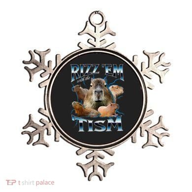 Rizz Em With The Tism Capybara Funny Oddly Dank Meme Ornament