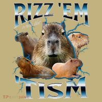 Rizz Em With The Tism Capybara Funny Oddly Dank Meme Mousepad thumb 1