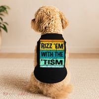 Rizz Em With The Tism Funny Autism Doggie Tank thumb 2