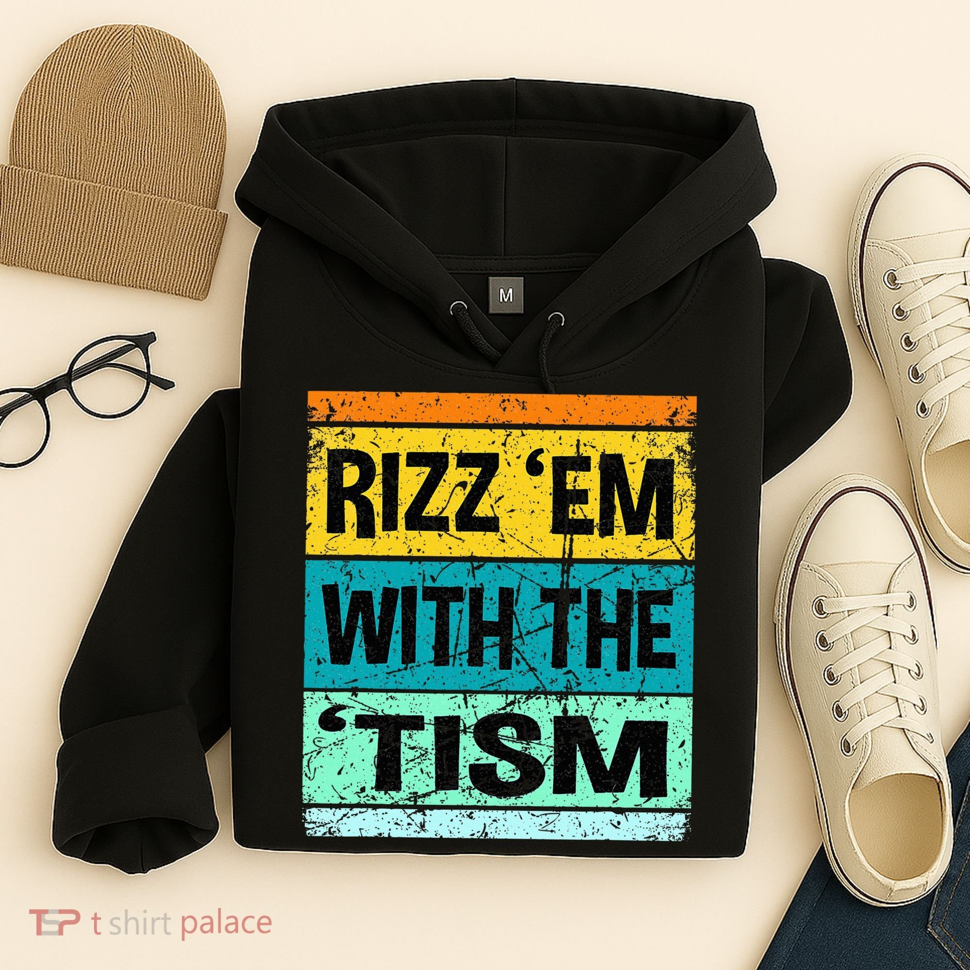 Rizz Em With The Tism Funny Autism Hoodie