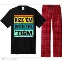 Rizz Em With The Tism Funny Autism Pajama Set thumb 0