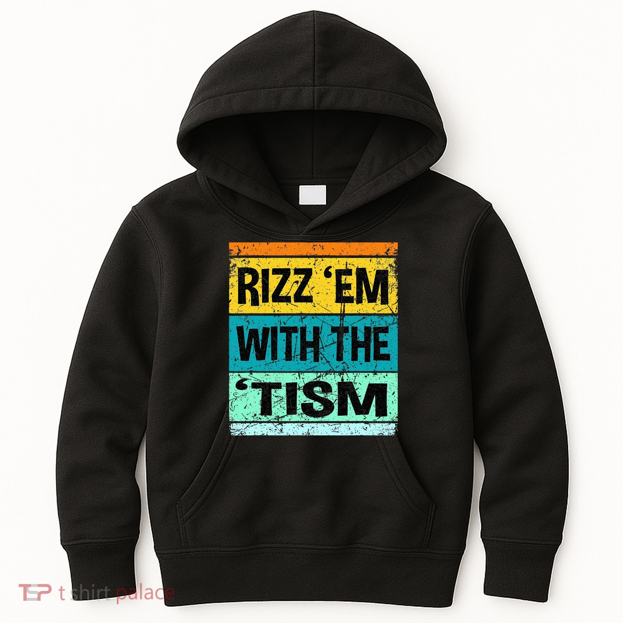 Rizz Em With The Tism Funny Autism Kids Hoodie