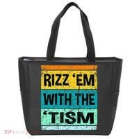 Rizz Em With The Tism Funny Autism Tote Bag thumb 0