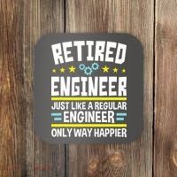 Retired Engineer Way Happier Engineering Retirement Coaster thumb 0