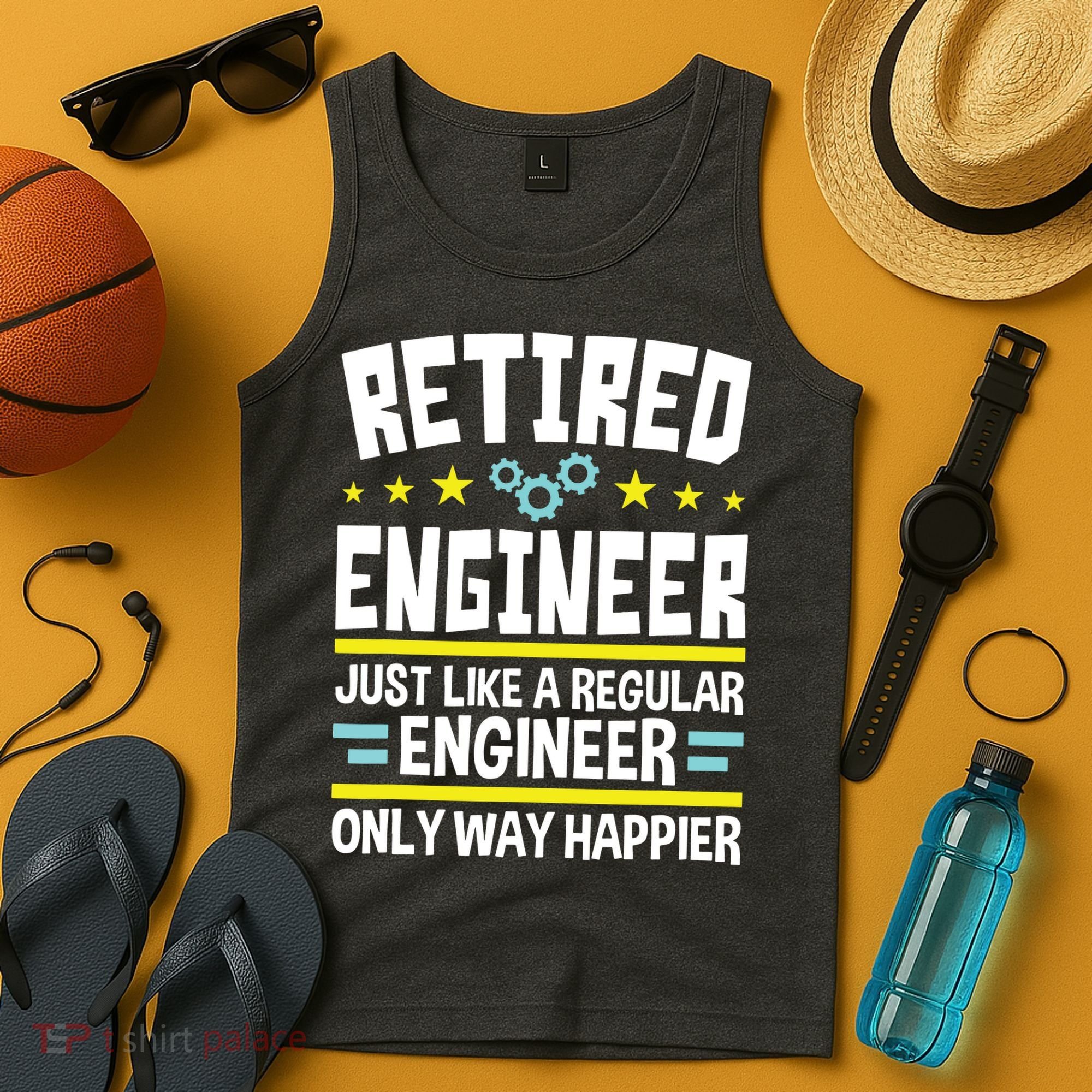 Retired Engineer Way Happier Engineering Retirement Tank Top