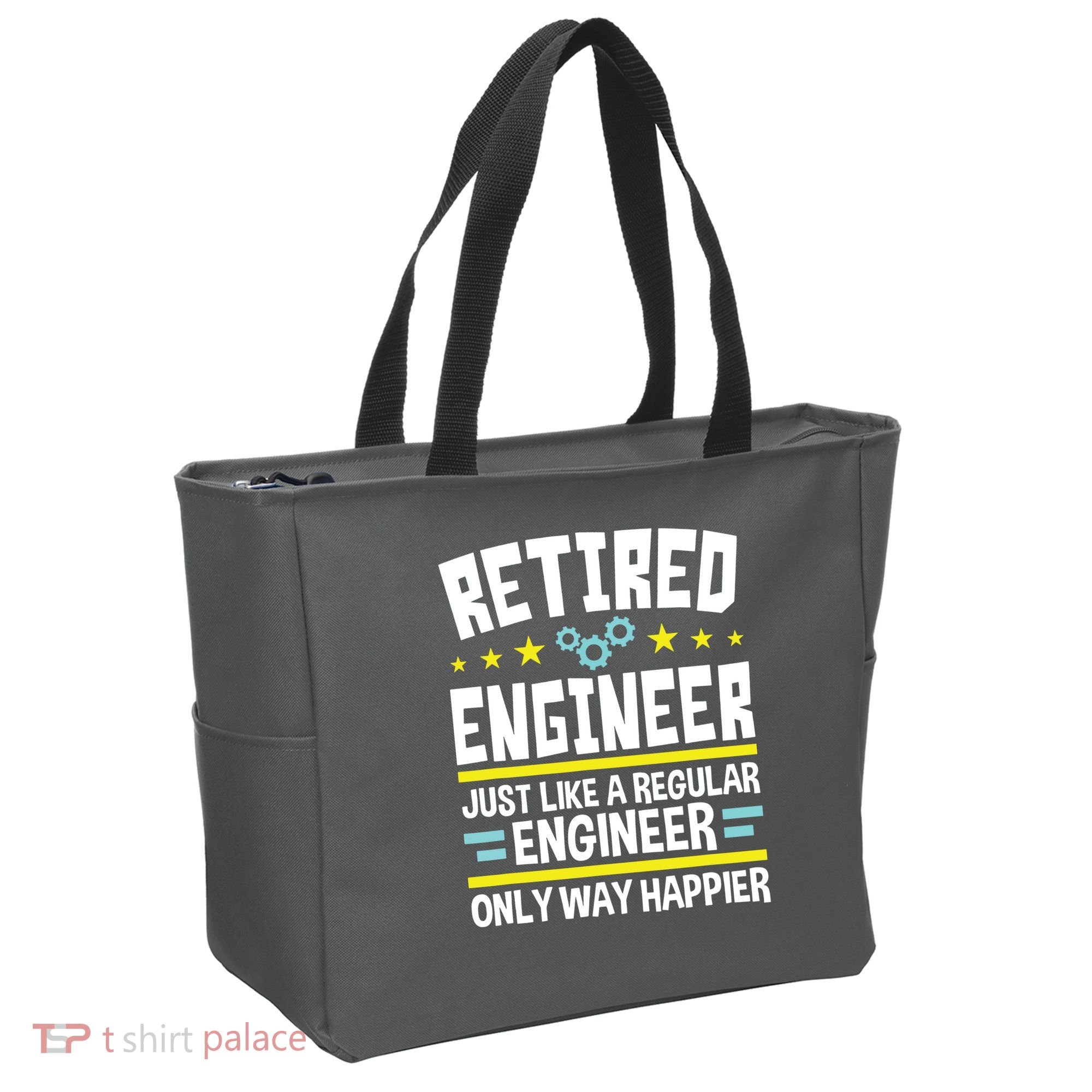 Retired Engineer Way Happier Engineering Retirement Tote Bag