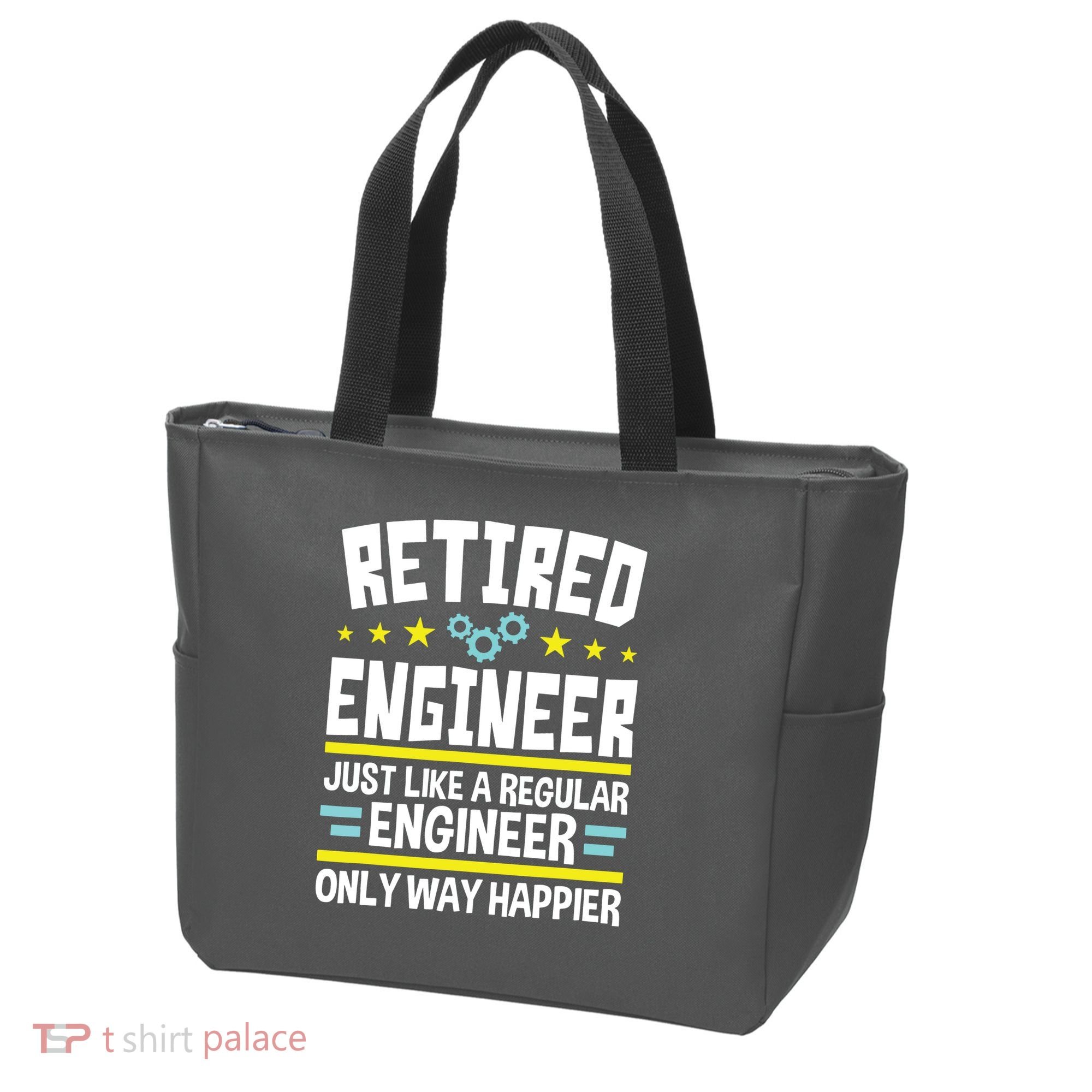 Retired Engineer Way Happier Engineering Retirement Tote Bag